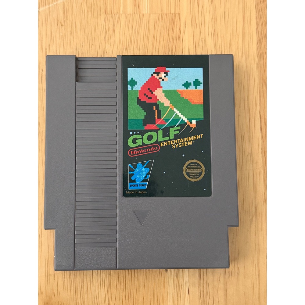 Golf Nintendo NES 1985 Black Label Sports Series 5-Screw Cartridge Authentic
